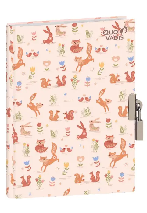 Quo Vadis - Journal intime - Animascot - 12x17 cm - Papier Clairefontaine blanc - PROMO