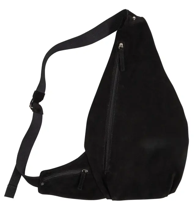 Quo Vadis - Sac - Velours - 51x29x2 cm - Cuir de vachette suédé - Noir - PROMO