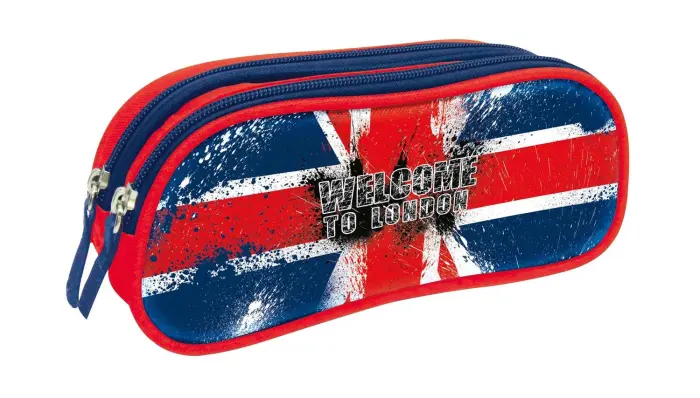 Quo Vadis - Trousse scolaire - Cities - Toile (polyester) - London - PROMO