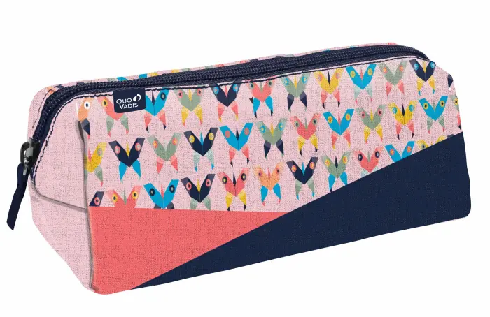 Quo Vadis - Trousse scolaire - Butterfly - 23x8x8 cm - Toile (polyester) - Papillon - PROMO