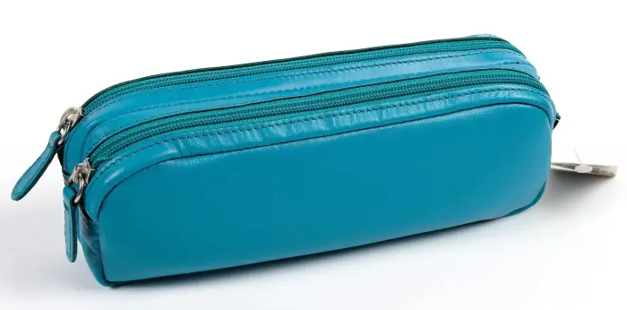 Quo Vadis - Trousse - Satiny - 21x6x7 cm - Cuir pleine fleur de vachette