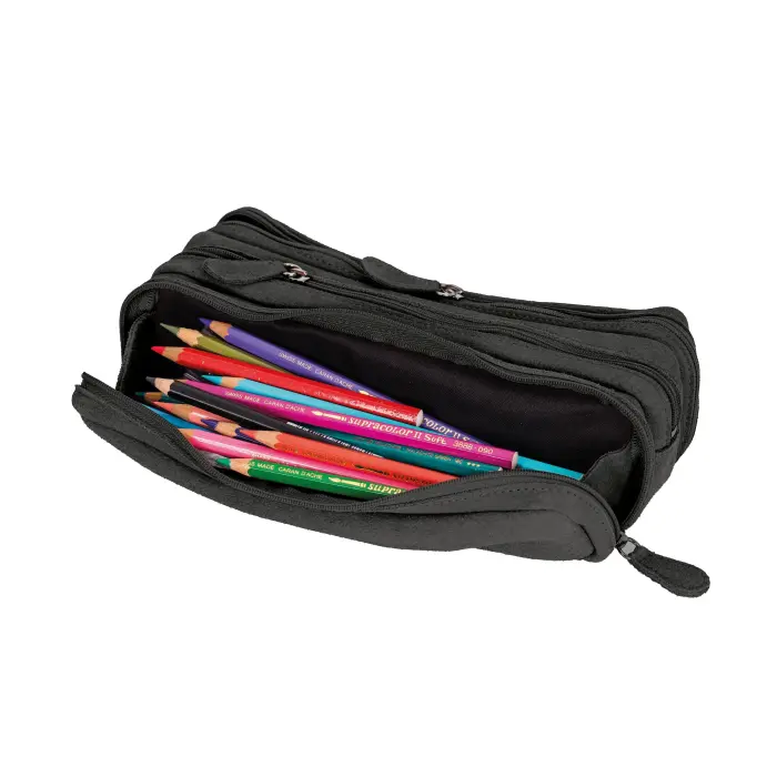 Quo Vadis - Trousse - Velours - 22x9x6 cm - Cuir de vachette suédé - PROMO