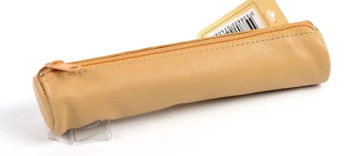 Quo Vadis - Trousse - Merinos - 17x3,5 cm - Cuir pleine fleur de porc - Havane