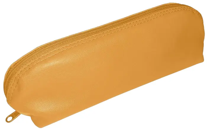 Quo Vadis - Trousse - Merinos - 21x6,5x6,5 cm - Cuir pleine fleur de porc - Havane