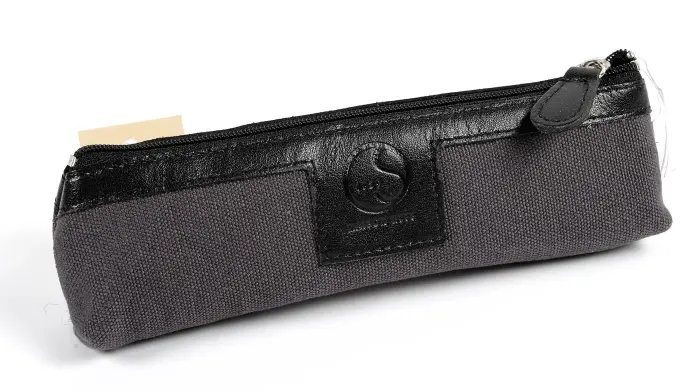 Quo Vadis - Trousse - S1829 - 18x3,5x5 cm - Cuir pleine fleur de vachette - Gris noir - PROMO