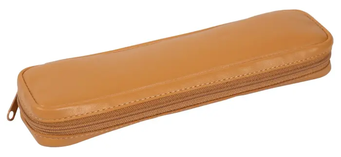Quo Vadis - Trousse - Merinos - 22x06x2,5 cm - Cuir pleine fleur de porc - Havane