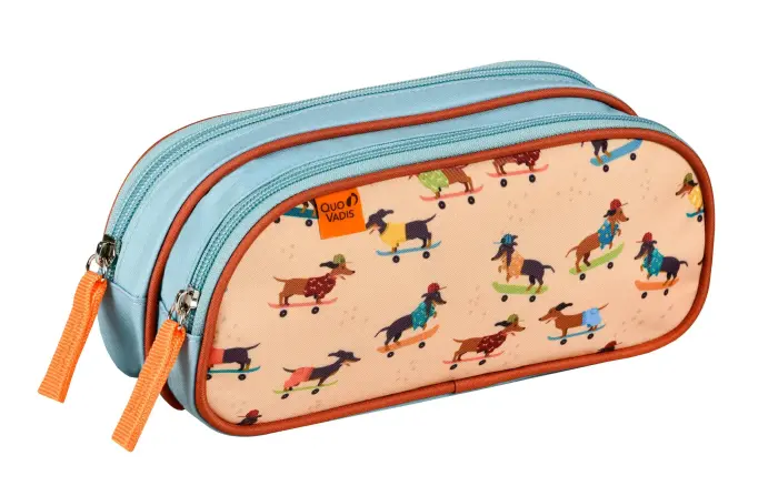 Quo Vadis - Trousse scolaire - Animascot - Toile (polyester) - Chien - PROMO