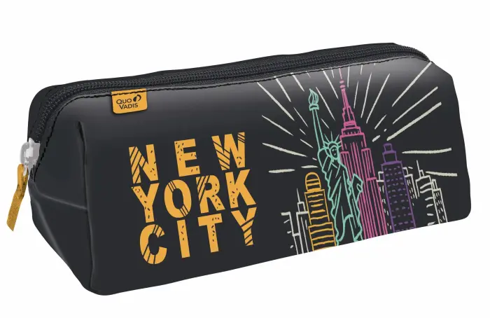 Quo Vadis - Trousse scolaire - Cities - 23x8x8 cm - Toile (polyester) - PROMO