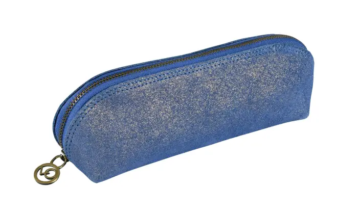 Quo Vadis - Trousse - Julo - 21x6,5x6,5 cm - Cuir de vachette suédé
