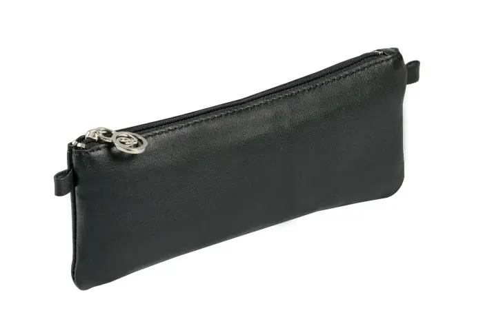 Quo Vadis - Trousse - Merinos - 20,5x7 cm - Cuir pleine fleur de porc - Noir