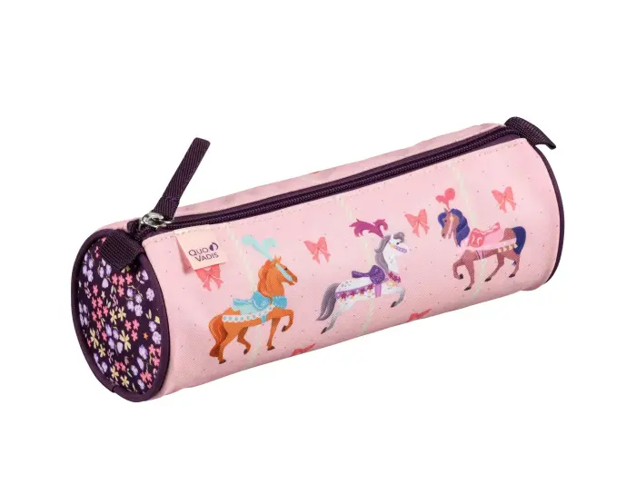 Quo Vadis - Trousse scolaire - Louise & Arthur - 23x8x8 cm - Toile (polyester) - Carrousel - PROMO