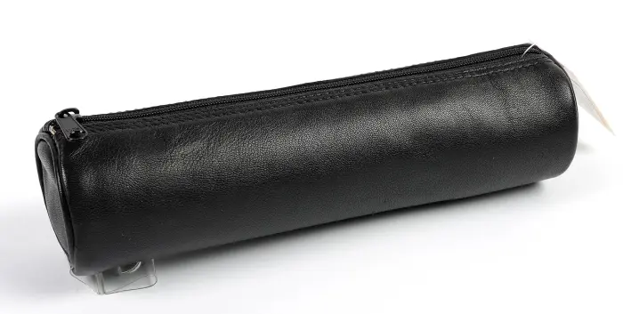 Quo Vadis - Trousse - Merinos - 22x6 cm - Cuir pleine fleur de porc - Noir
