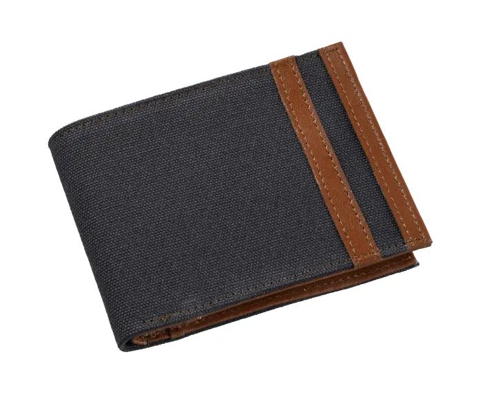 Quo Vadis - Porte-cartes/porte billets - S1829 - 12x8,5x1,2 cm - Cuir pleine fleur de vachette - Bleu marron - PROMO