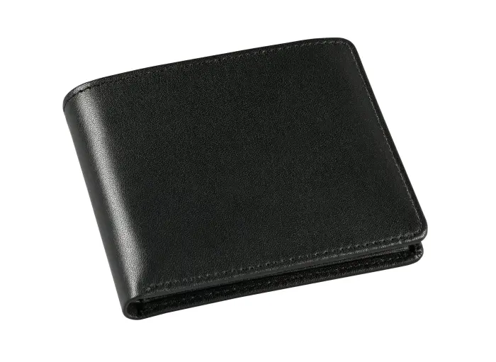 Quo Vadis - Porte-cartes/porte billets - Silky - 11,5x9x2,2 cm - Cuir pleine fleur de vachette - Noir - PROMO
