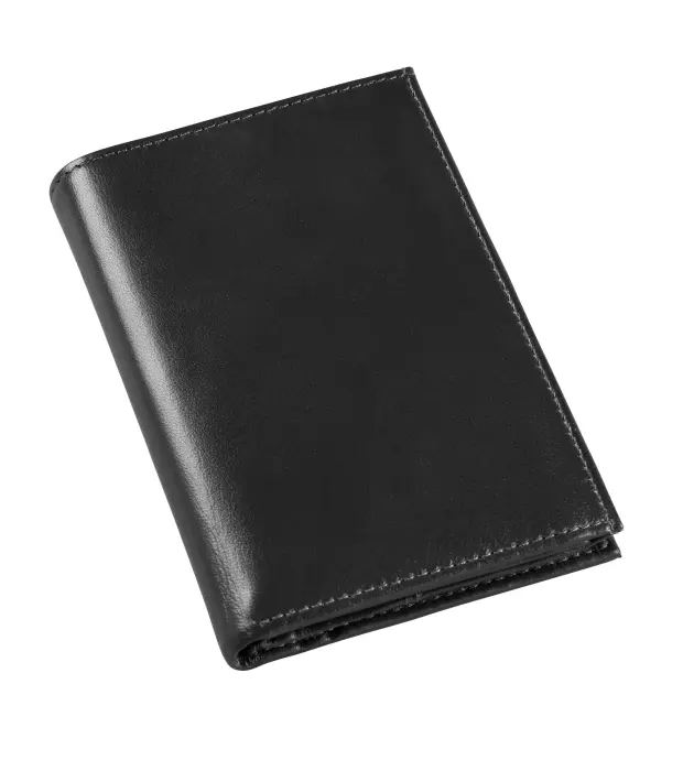 Quo Vadis - Portefeuille à volets - Silky - 13,5x9,5x1,6 cm - Cuir pleine fleur de vachette - Noir - PROMO