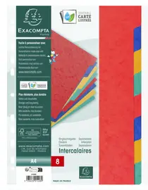 EXACOMPTA Intercalaires en carton, A4+, 6 touches