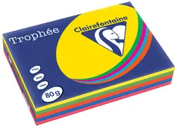 Clairefontaine Papier universel Trophée, A4, assorti intense
