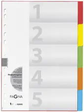 PAGNA Intercalaires en carton, A4, 12 touches, 12 couleurs
