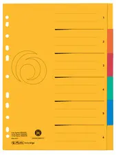herlitz Intercalaire carton, A4 extra large, 6 touches, uni