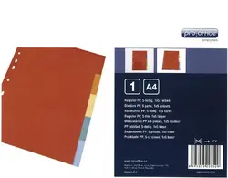proOFFICE Intercalaires en plastique, uni, A4, 10 touches