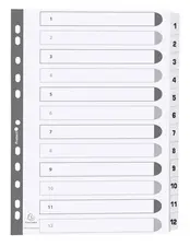 EXACOMPTA Intercalaires en carton 1-20, A4, 20 touches