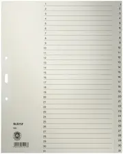 LEITZ Intercalaires en papier naturel, numéroté, format A4