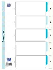 Oxford Intercalaires en plastique, chiffes, A4, 10 touches