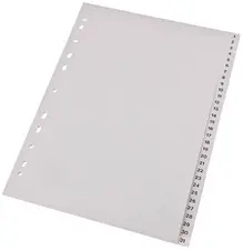 proOFFICE Intercalaires en plastique, numériques, A4