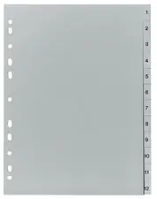 herlitz Intercalaires en plastique, chiffres, A4, 31 touches