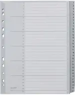 LEITZ Intercalaires en plastique, numéroté, format A4 extra