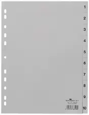 DURABLE Intercalaires en plastique, chiffres, A4, 10 touches