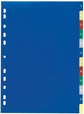 DURABLE Intercalaires en plastique, numérique, A4,12 touches