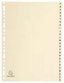 EXACOMPTA Intercalaires carte peau, A-Z, A4, 26 touches