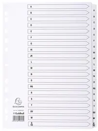 EXACOMPTA Intercalaires en carton A-Z, A4, 20 touches