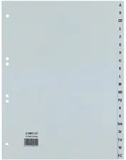 HETZEL Intercalaires en plastiques, A-Z, A4, PP, 20 touches