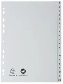 EXACOMPTA Intercalaires en plastique, A-Z, A4, 20 touches