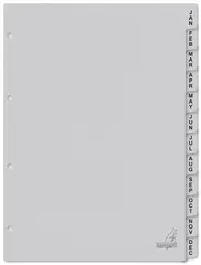 kangaro Intercalaire carton ECO, mois, A4, 12 pièces