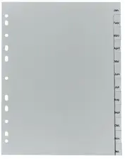 herlitz Intercalaires mensuels en plastique, A4, 12 touches