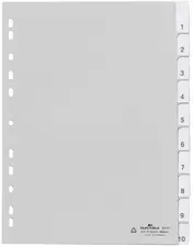 DURABLE Intercalaires en plastique, format A4, PP, 10 pièces