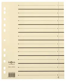 herlitz Intercalaires, A4, carton kraft, beige