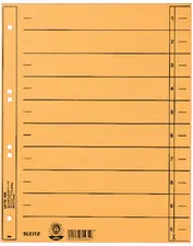 LEITZ Intercalaires, format A4 extra large,en carton manille