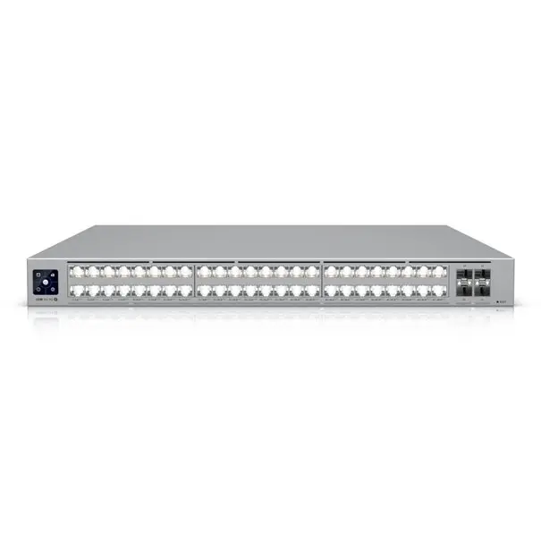 Ubiquiti Switch UniFi 16x2.5G RJ45/32x10G RJ45/4xSFP28 Managed PoE++ 1080W 19" Rack-Mountable, 1,3" Touchscreen