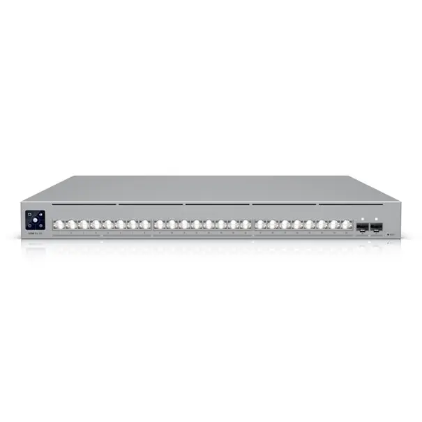 Ubiquiti Switch UniFi 8x2.5G RJ45/16x10G RJ45/2xSFP28 Managed 19" Rack-Mountable, 1,3" Touchscreen