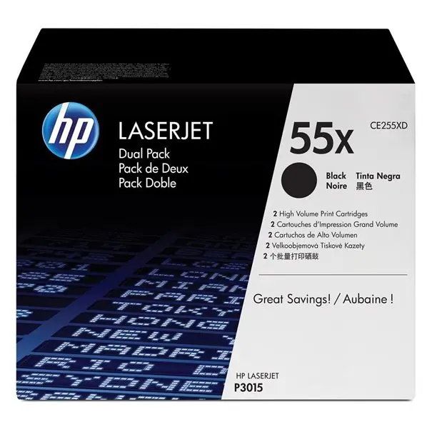Toner HP 55X / CE255XD Black