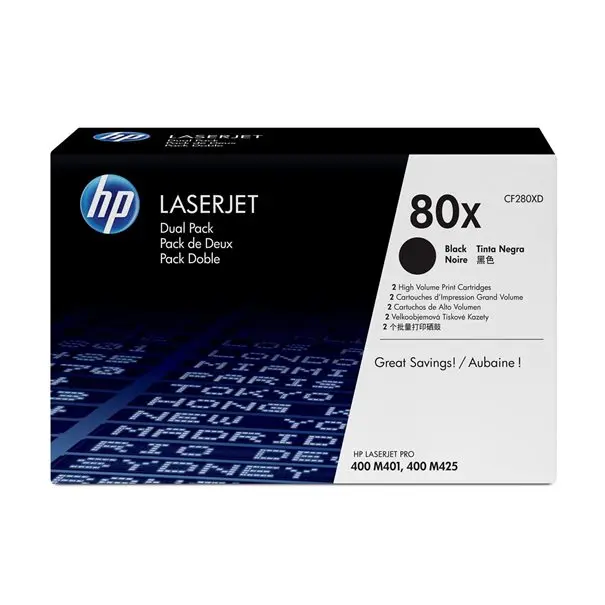 Toner HP 80X / CF280XD Black