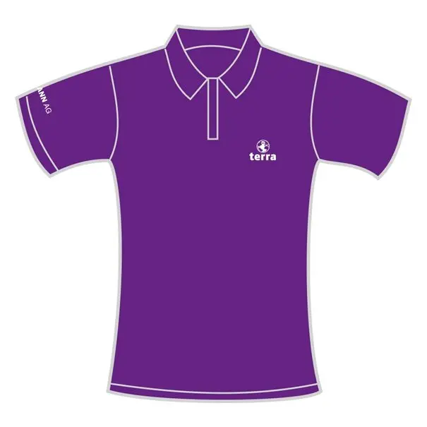 TERRA Poloshirt, Purple - size: L