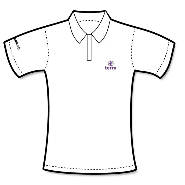 TERRA Poloshirt, White - size: S (Woman)