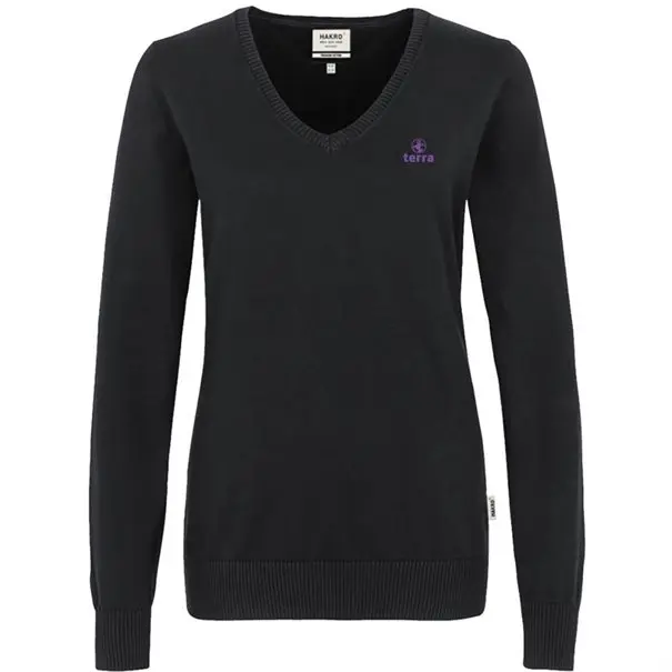 TERRA Pull avec col en V [noir] Femme S
