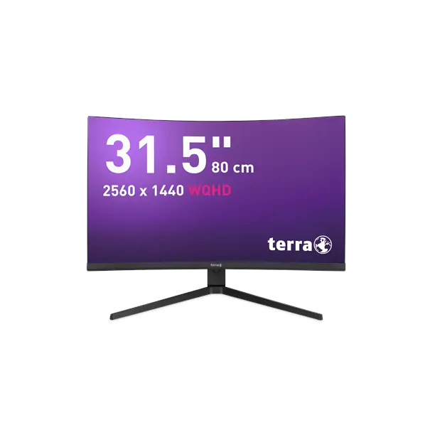 TERRA LCD/LED 3285W HA 2K VA CURVED black HDMI/DP/USB-C