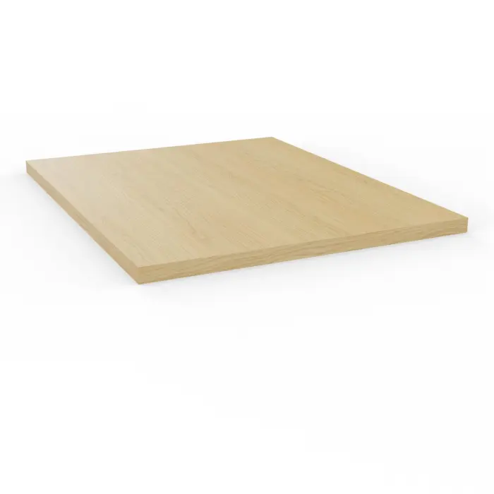 Top caisson épaisseur 19mm en mélamine chêne naturel P. 43,2 cm x L. 53,5 cm